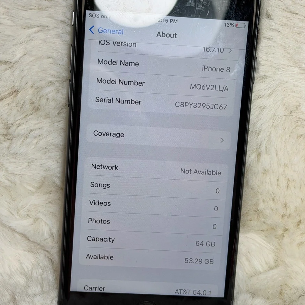 Apple iphone 8 64 gb. AT&T Only